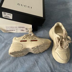 Toddler Rhyton Gucci logo leather sneaker